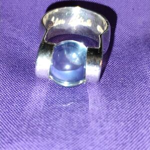 Silver and Blue Stone Ring